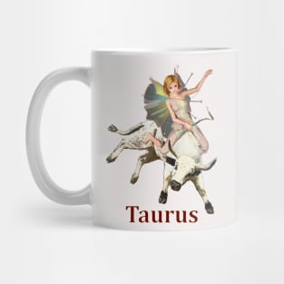 Taurus fairy girl riding a bull T-shirt Mug